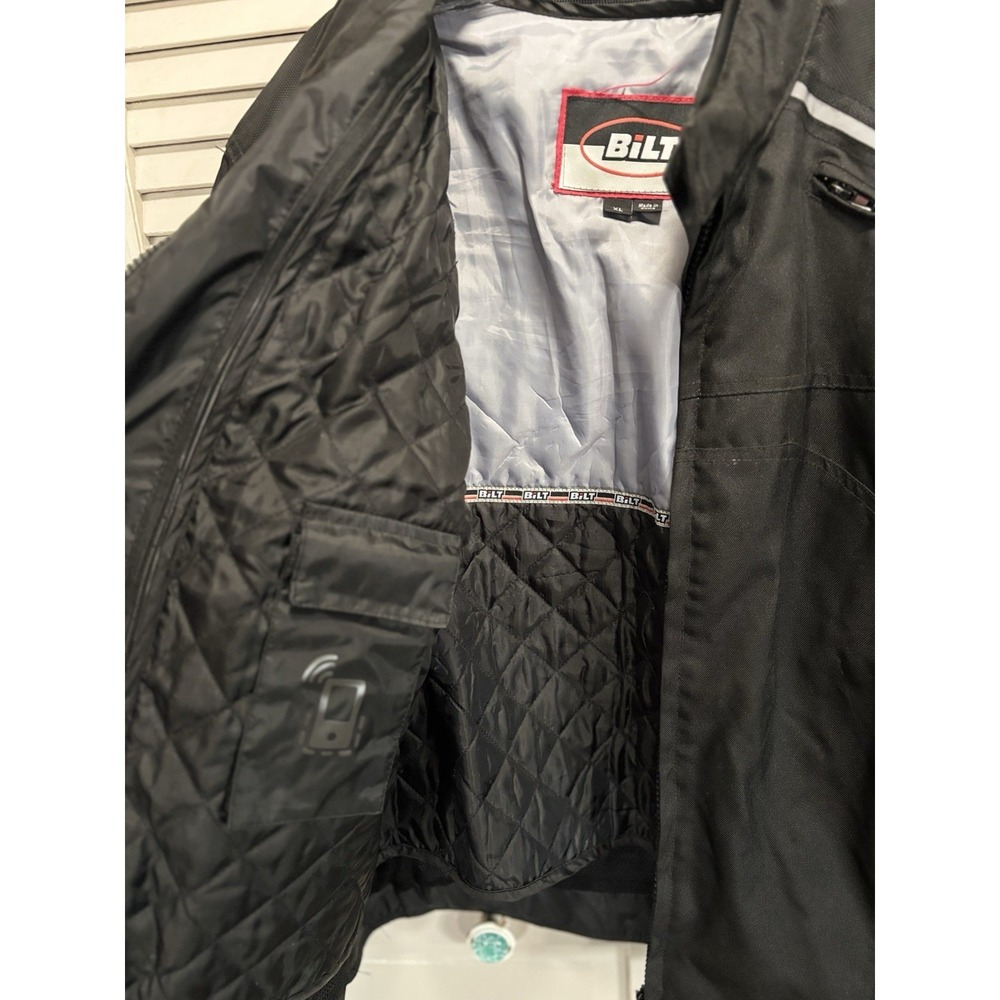 BiLT Motorcycle Armored Jacket Mens XL Black Biker BLW 42 Zip Up EUC 7/2019 - Picture 4 of 15